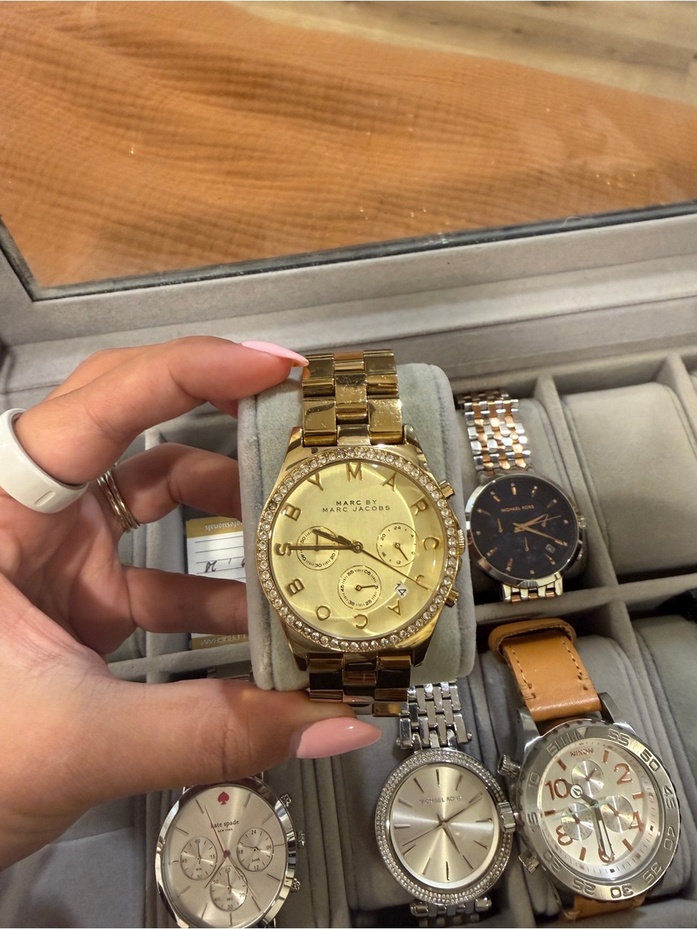 Marc by Marc Jacobs Gold chronograph Crystal Accent Watch 36mm